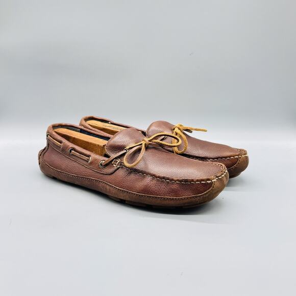 GH Bass & Co Shoes Mens 11.5 Brown Leather Amalfi Driving Moc Loafers Casual main image 6